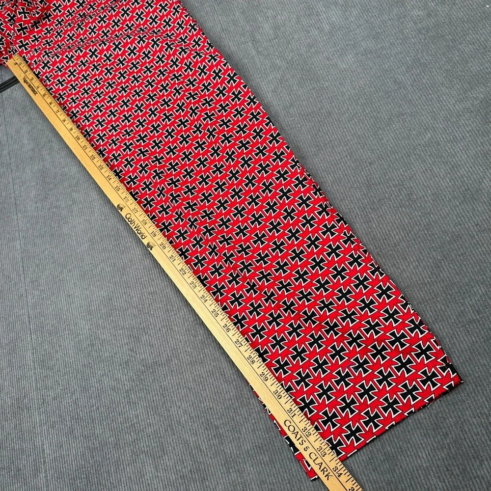 Vintage Lifes A Beach Iron Cross Print Pants Red Black Surf Streetwear 31x34